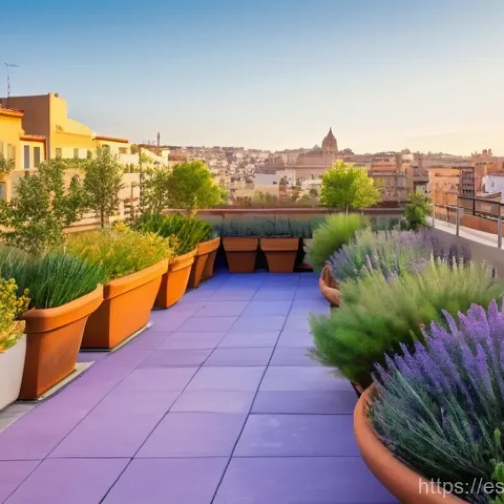 옥상 정원에서의 자생 식물 활용 - **Prompt 1: A Thriving Mediterranean Rooftop Oasis**
"A wide-angle, bright, and vibrant photogra...
