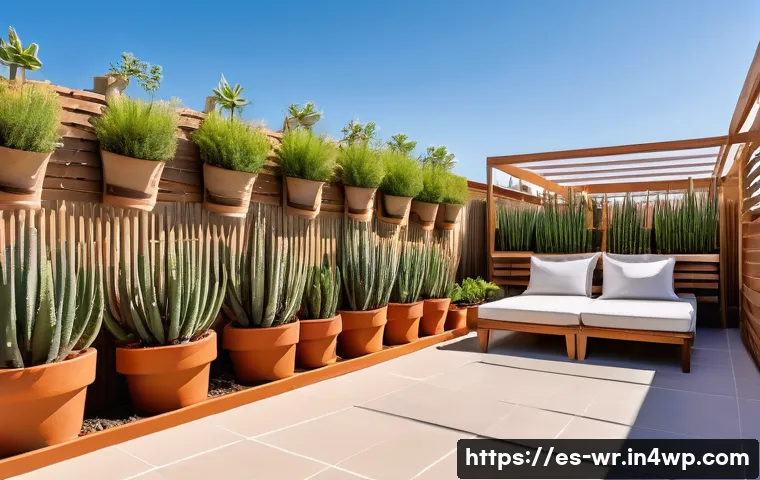 옥상 정원 설계에 영향을 미치는 기후 조건 - A vibrant rooftop garden under bright morning sunlight, showcasing a variety of sun-loving succulent...